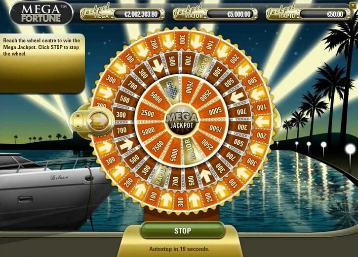 mega fortune slot wheel