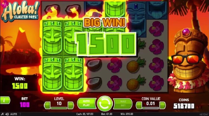 aloha cluster pays slot review