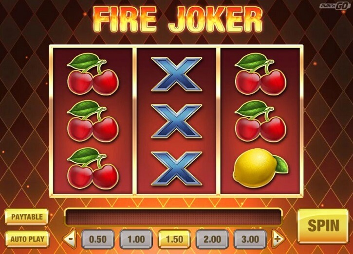 fire joker slot screen