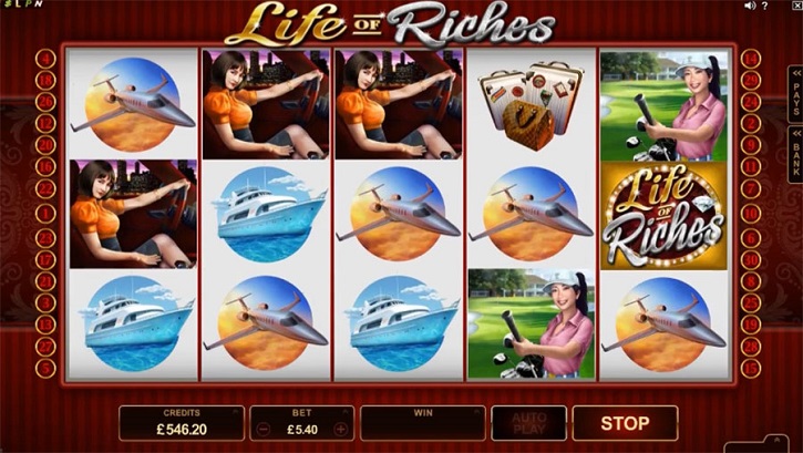 life of riches slot screen