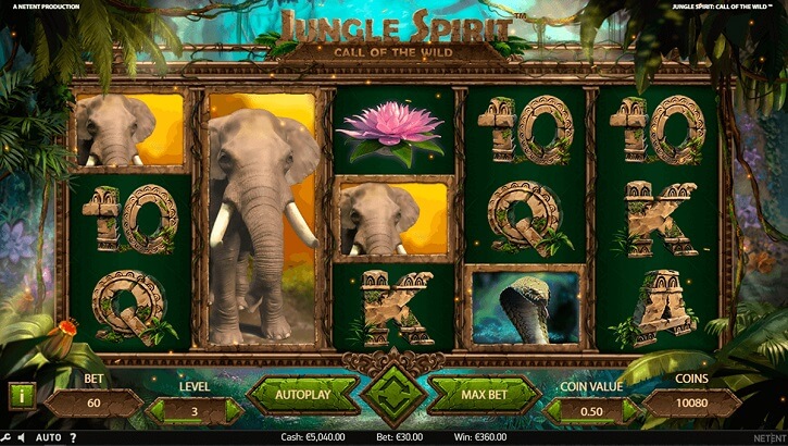 jungle spirit slot screen