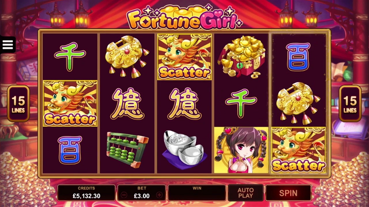 fortune girl slot screen