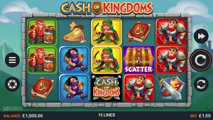 cash of kingdoms slot screen
