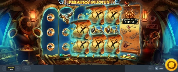 pirates plenty the sunken treasure slot screen