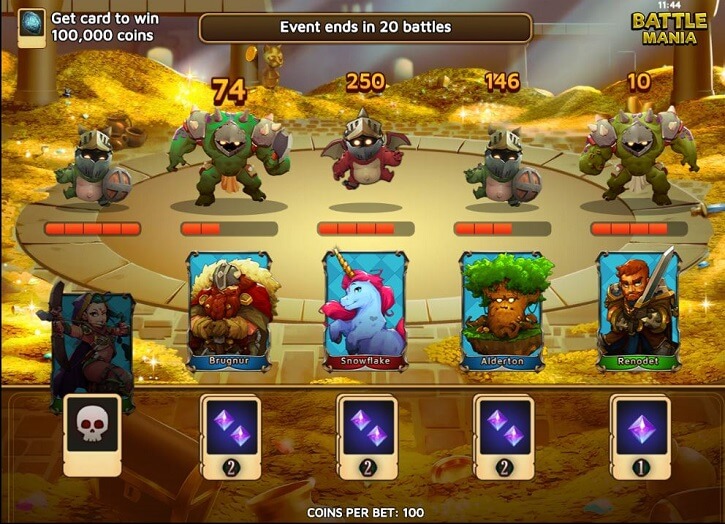 battle mania slot screen