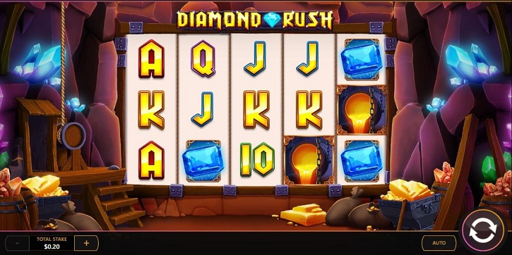 diamond rush slot screen