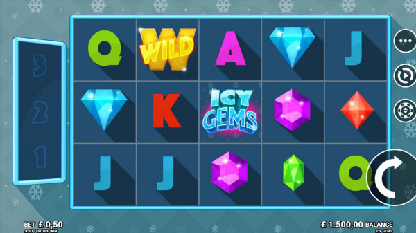 icy gems slot screen