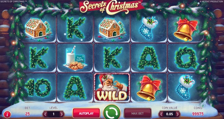 secrets of christmas slot screen