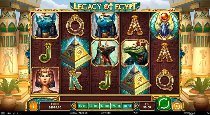 legacy of egypt slot screen