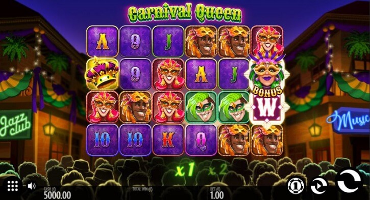 carnival queen slot screen