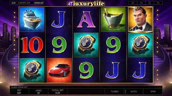 luxury life slot screen