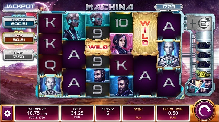 machina megaways slot screen