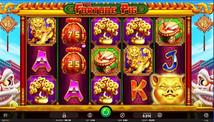 the fortune pig slot screen