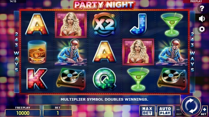 party night slot screen