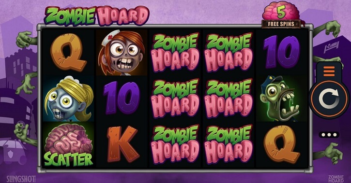 zombie hoard slot screen