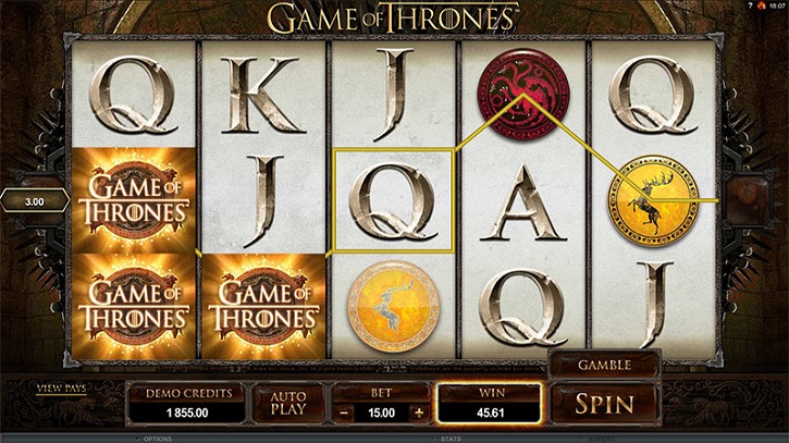 game of thrones slot spinnid