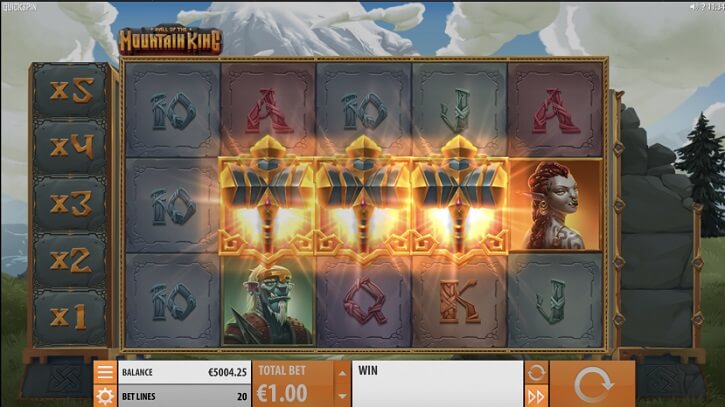 hall of the mountain king slot screen