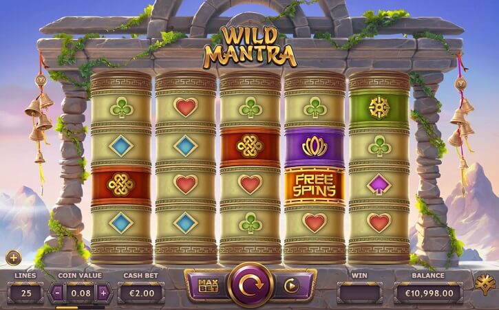 wild mantra slot screen