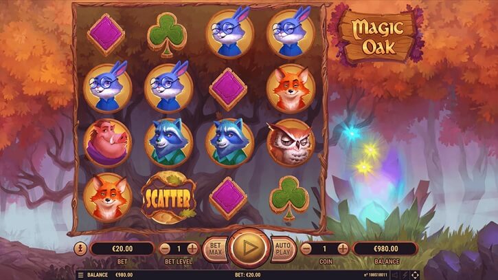 magic oak slot screen