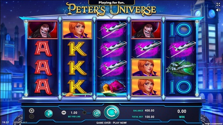 peters universe slot screen