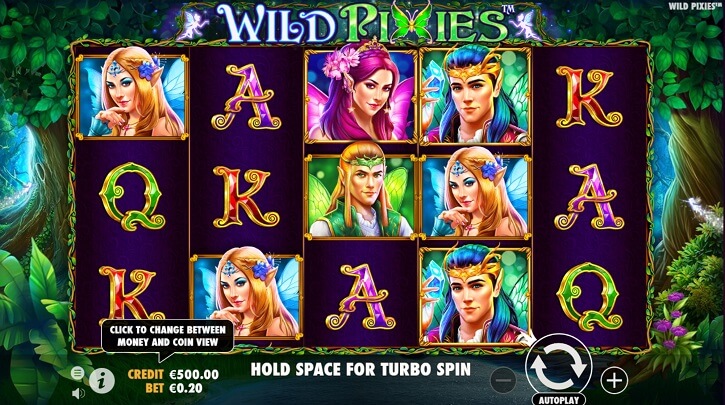 wild pixies slot screen
