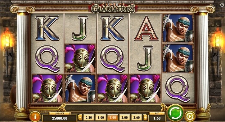 game of gladiators slot screen