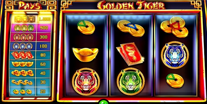 golden tiger slot screen