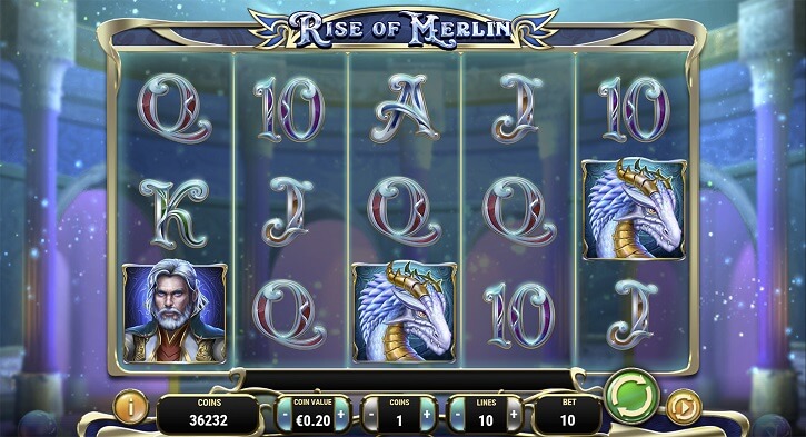 rise of merlin slot screen