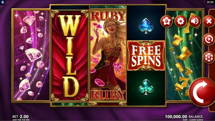 ruby casino queen slot screen