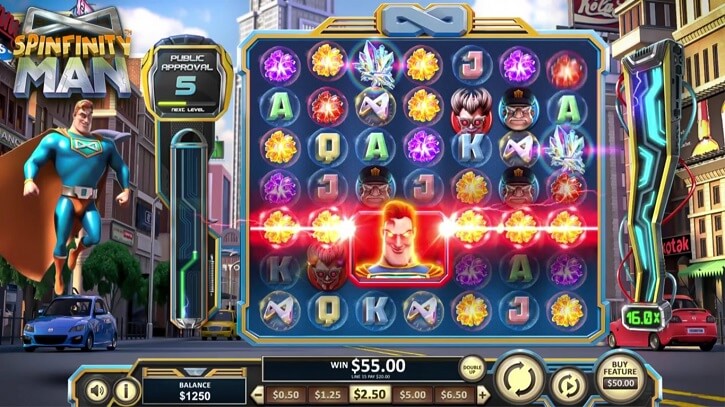 spinfinity man slot screen