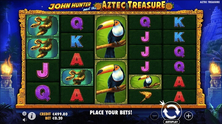 john hunter and the aztec treasure slot screen