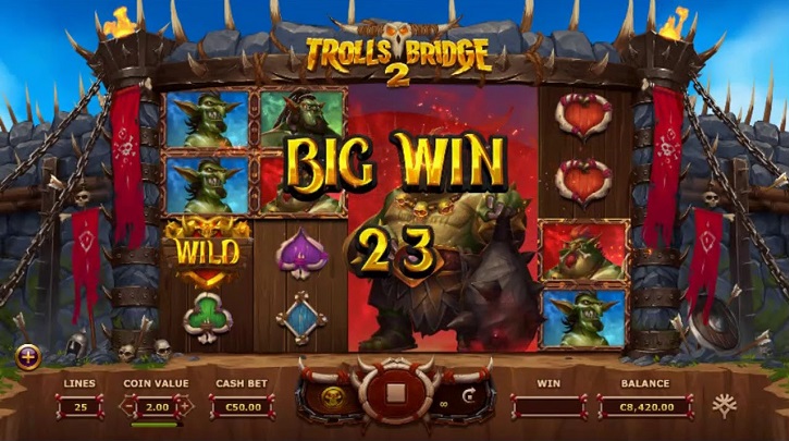 trolls bridge 2 slot screen