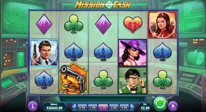 mission cash slot screen
