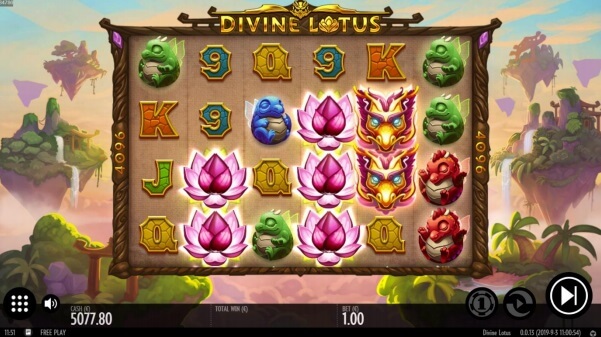 divine lotus slot screen