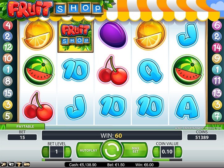 fruit shop slot screen