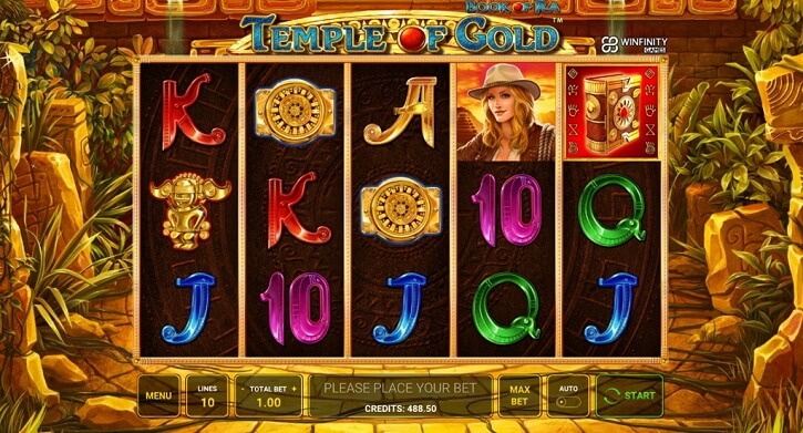 book of ra temple of gold slot screen