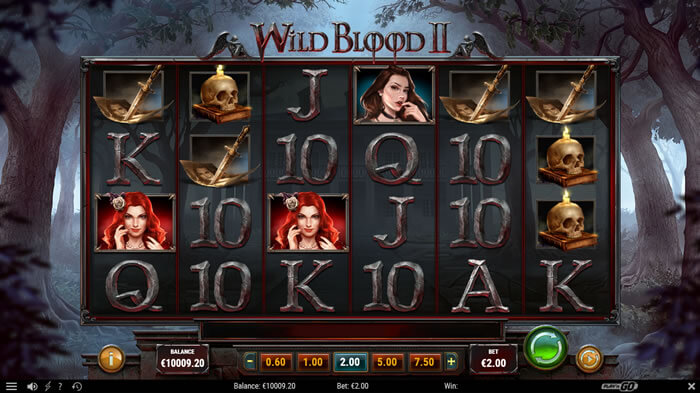 wild blood 2 slot screen