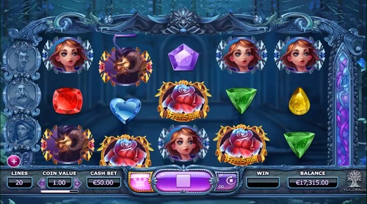beauty and the beast slot screen