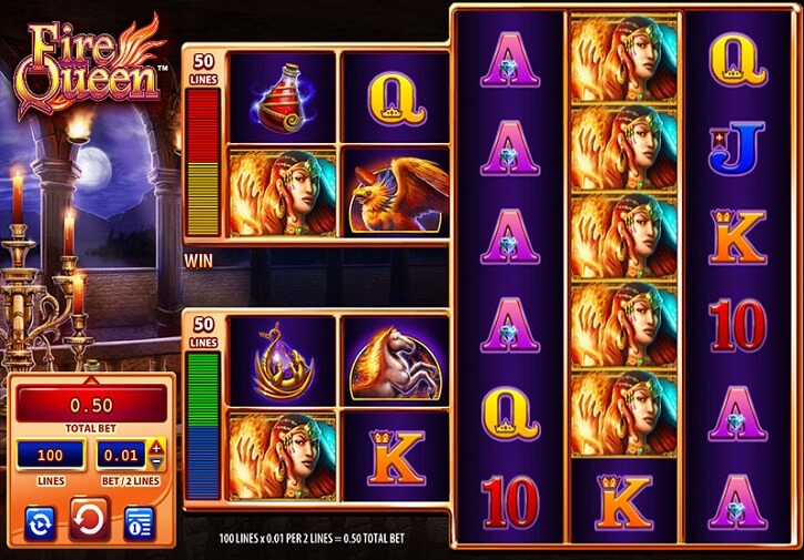 fire queen slot screen