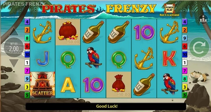 pirates frenzy slot screen