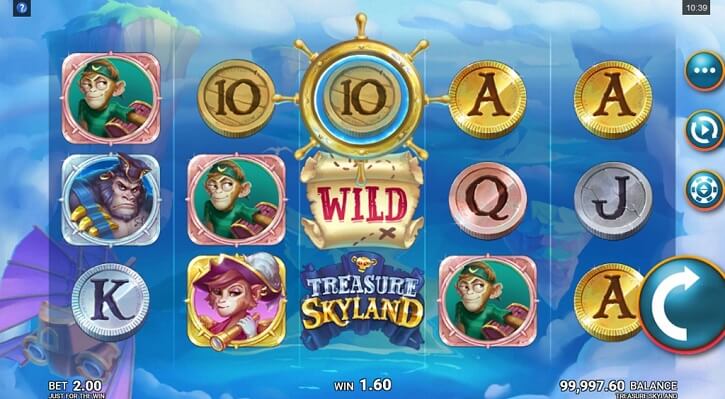 treasure skyland slot screen