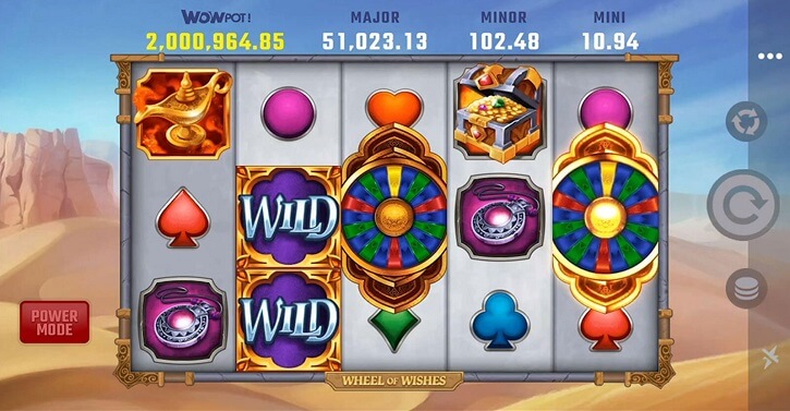 wheel of wishes slot screen