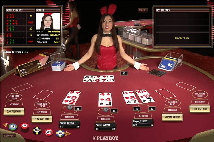 blackjack live dealer screen