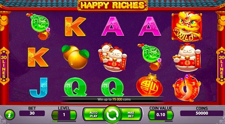 happy riches slot screen