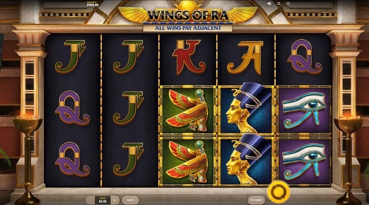 wings of ra slot screen