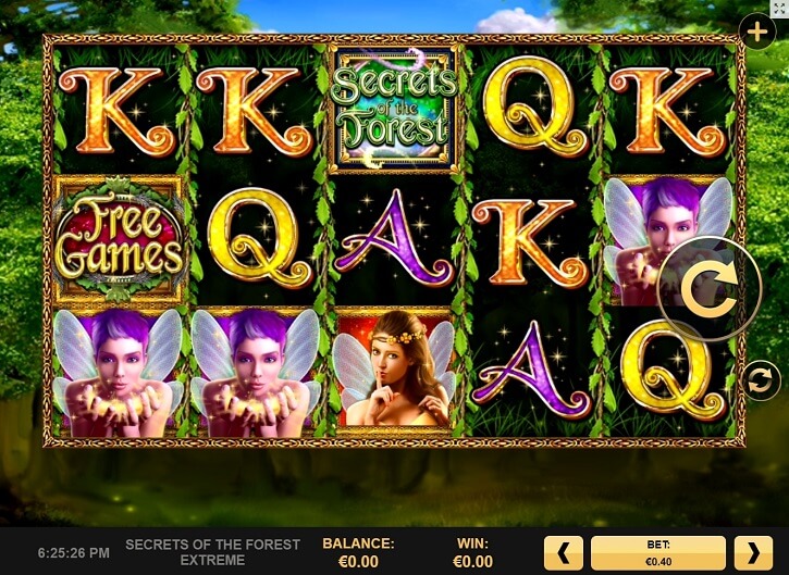 secrets of the forest extreme slot screen