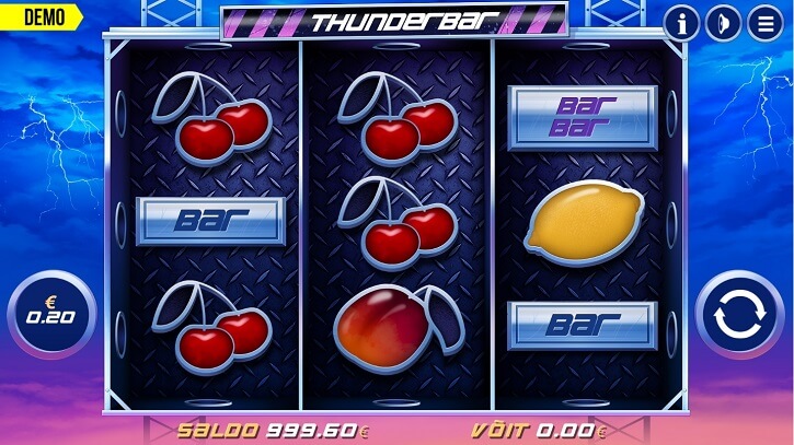 thunderbar slot screen