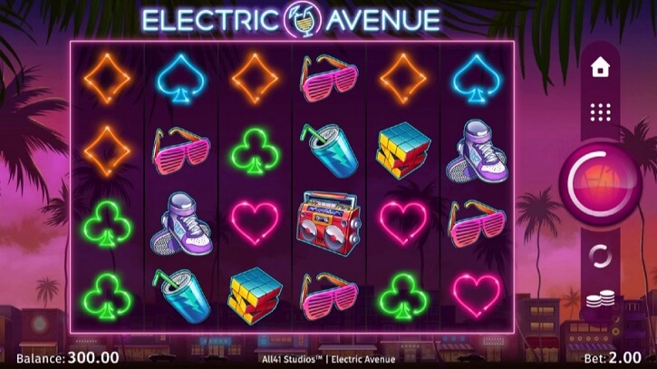 electric avenue slot screen