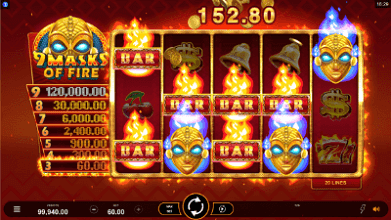9 masks of fire slot screen small