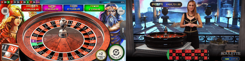 age of the gods roulette game screens